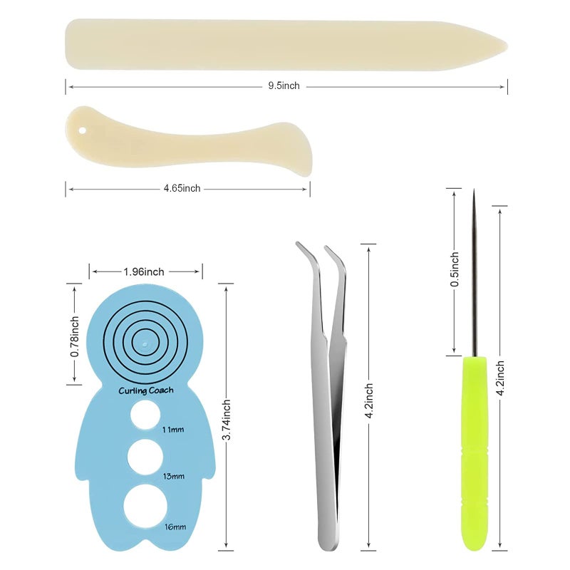 FENGWANGLI Paper Quilling Tools, 12 Pack Assorted Sizes Rolling Curling Quilling Needle Pen for Art Craft DIY Paper Cardmaking Project - Image 3